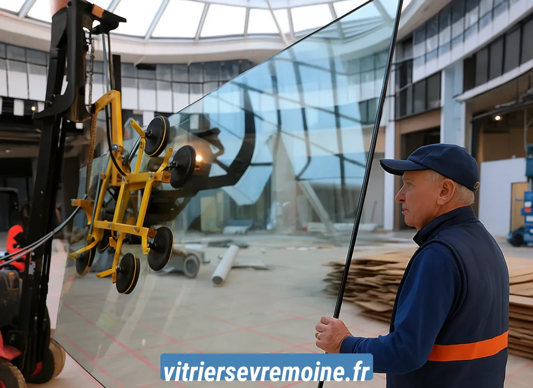 Remplacement de vitrine magasin Sèvremoine
